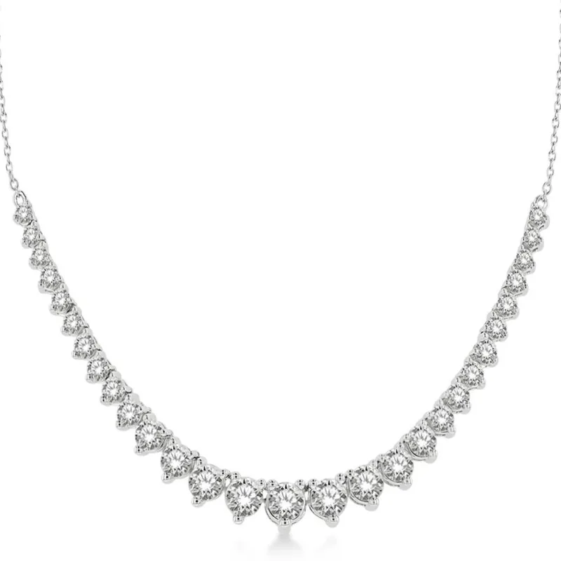 Jilco Inc Round Diamond Necklace - White Gold