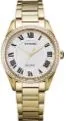 Citizen® Ladies' Arezzo Eco-Drive® Gold-Tone Watch w/White Dial