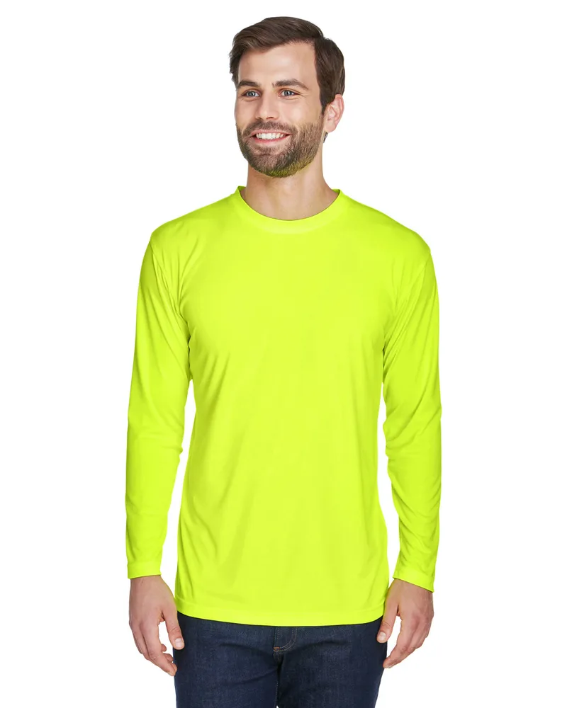 ULTRACLUB Adult Cool & Dry Sport Long-Sleeve Performance Interlock T-Shirt view 3