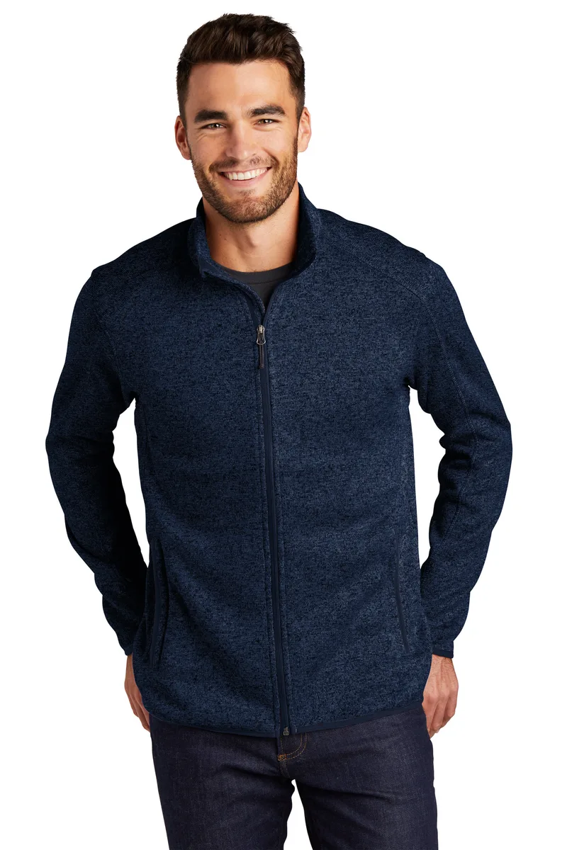 Port Authority® Sweater Fleece Jacket. view 3
