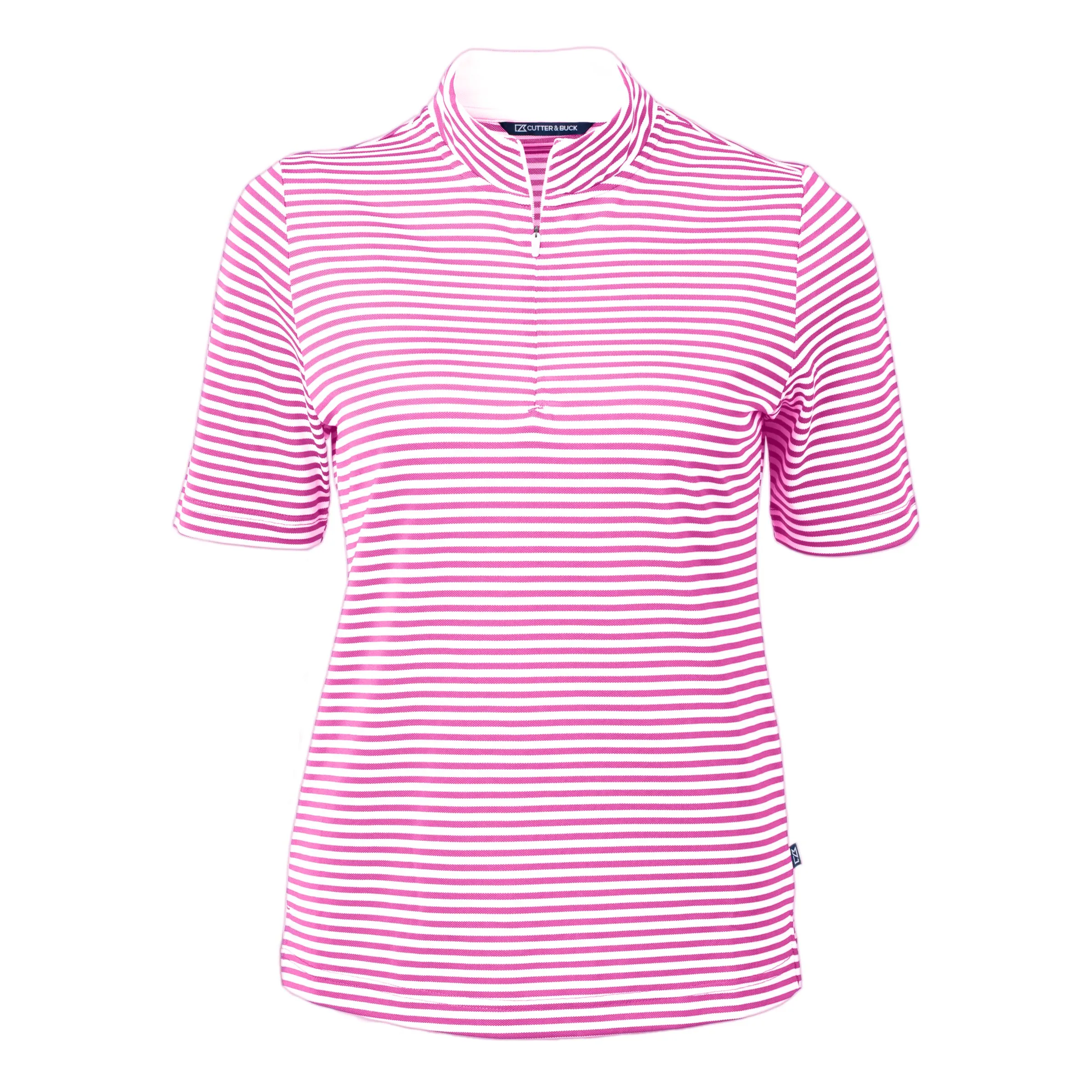Cutter & Buck Virtue Eco Pique Stripe Recycled Womens Top view 2
