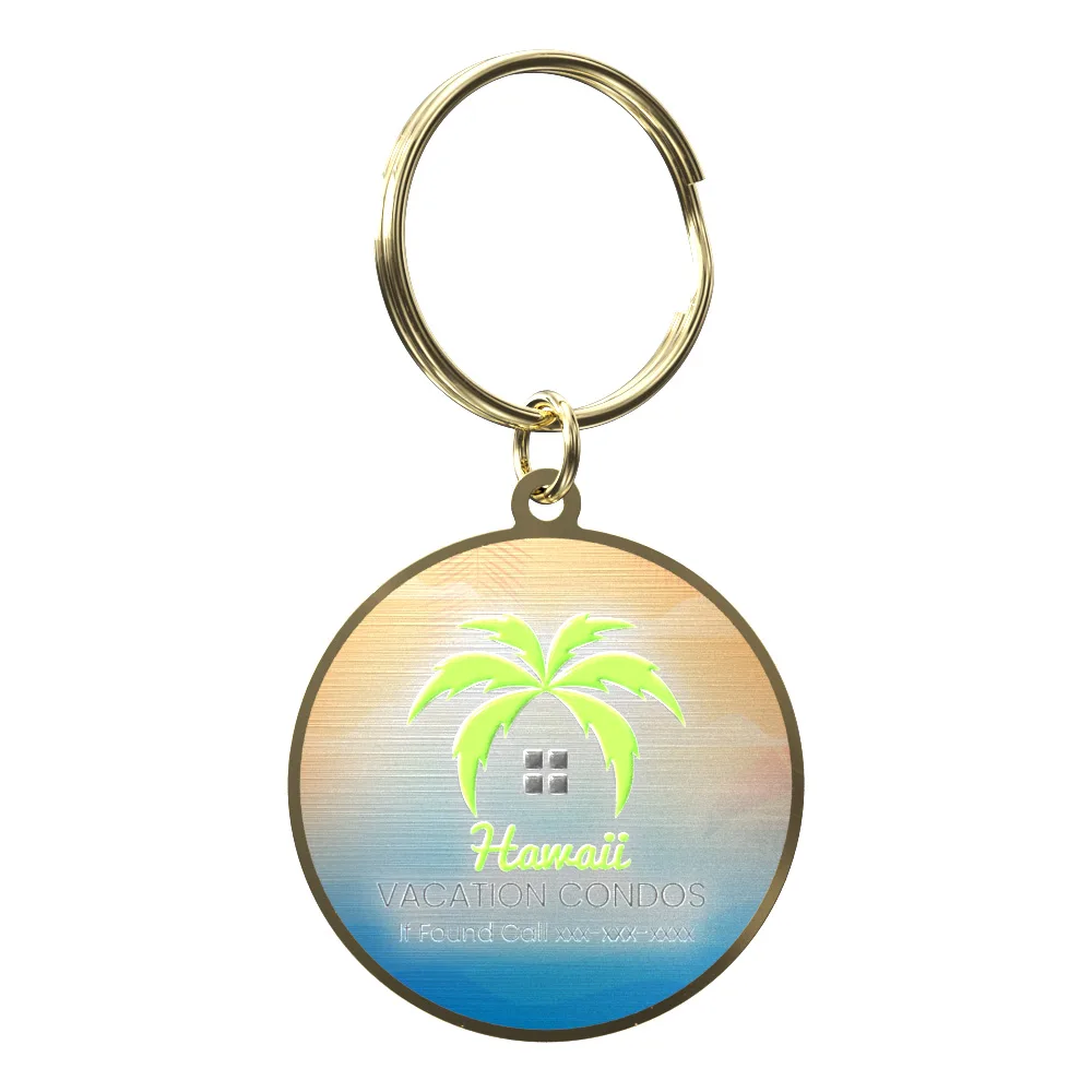 Vibraprint® Bright Round Key Tag (1-1/2")
