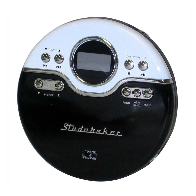Studebaker Personal Cd Player w/Pll Fm Radio, 60 Second Asp, Earbuds And Audiobook Feature