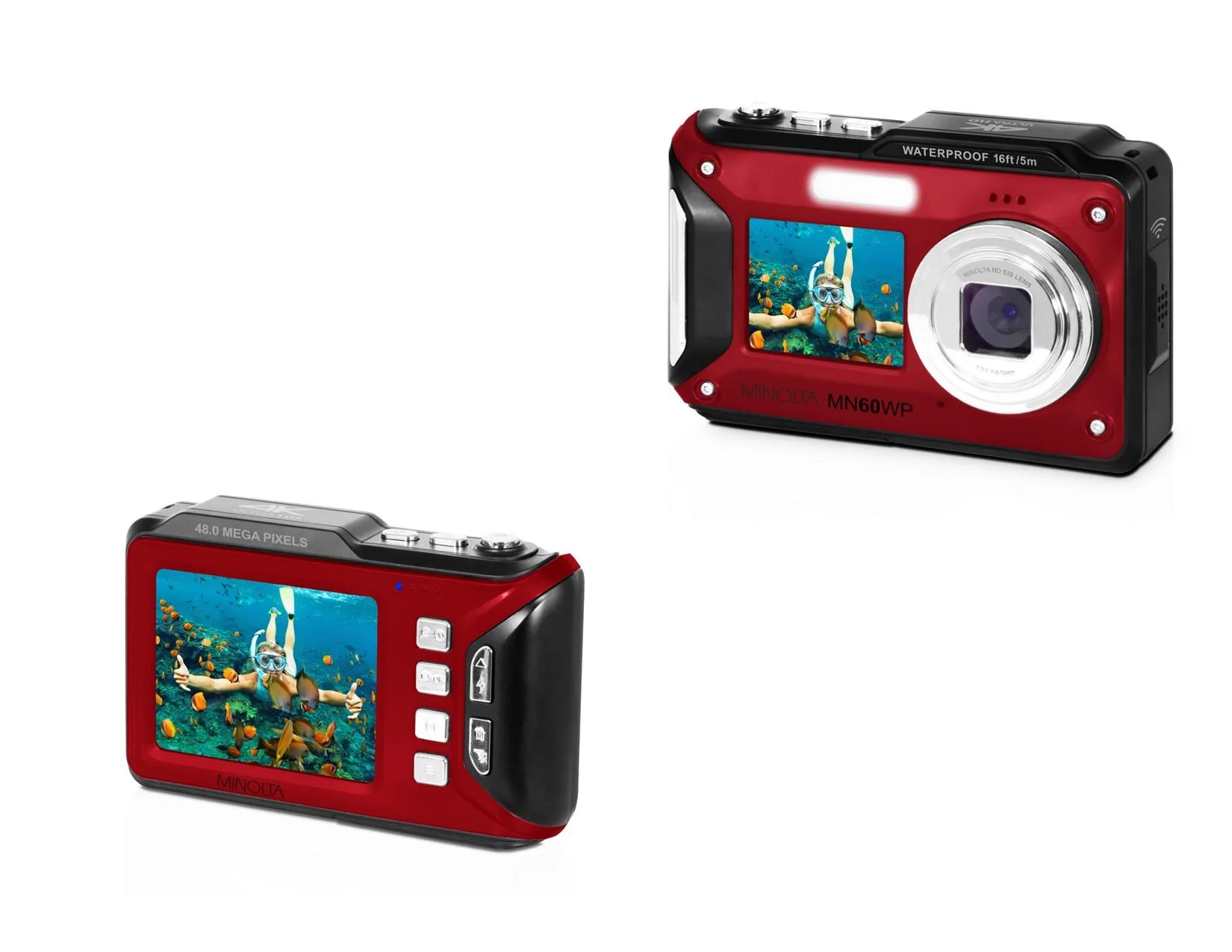Minolta 48Mp/4K Dual Screen Waterproof Camera
