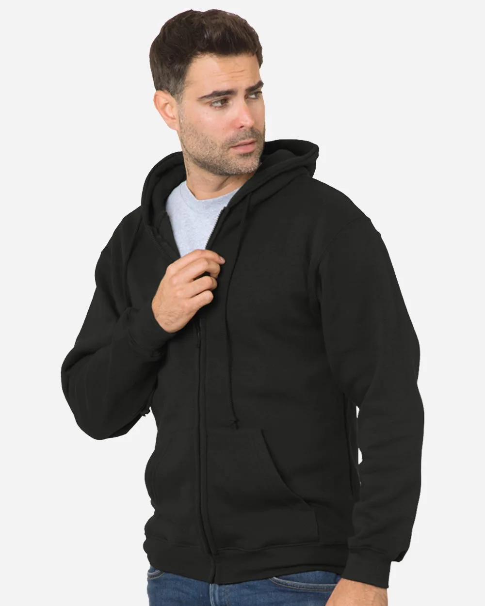 Bayside® USA-Made Full Zip Hooded Sweatshirt view 2
