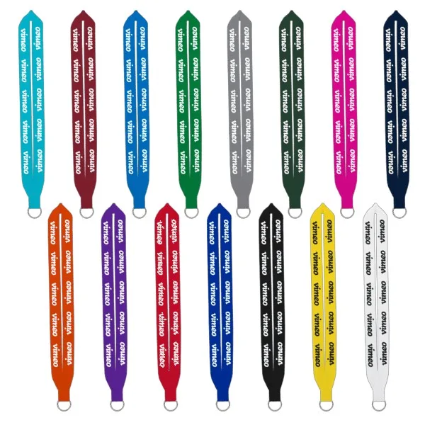 IMPORT Rush 1" Polyester Lanyard with Sewn Silver Split-Ring