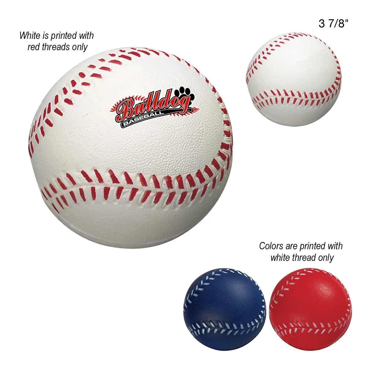 Baseball Shape Stress Reliever view 2