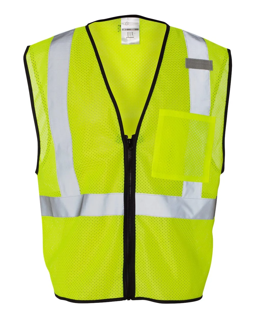 Kishigo® Unisex Single Pocket Zipper Mesh Class 2 Vest view 3