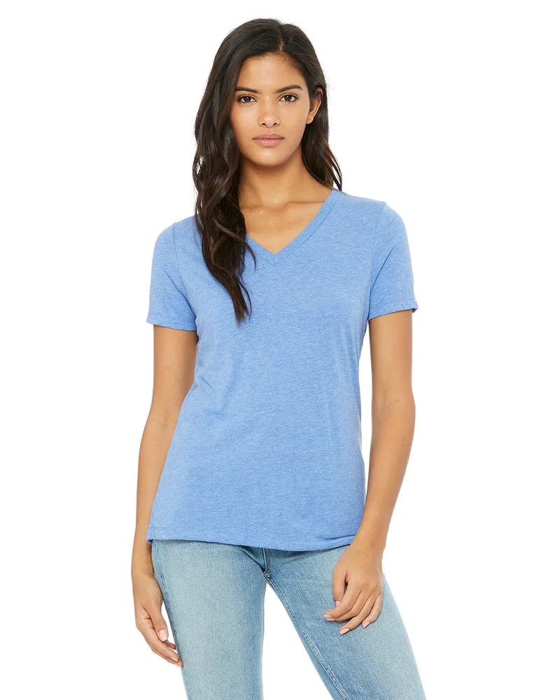 Bella+Canvas® Women's Relaxed Triblend Short Sleeve V-Neck T-Shirt
