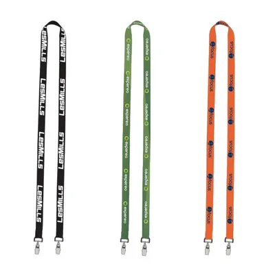 IMPORT Rush 1/2" Dye-Sublimated 2-Ended Lanyard with Dual Sewn Silver Metal Split-Ring
