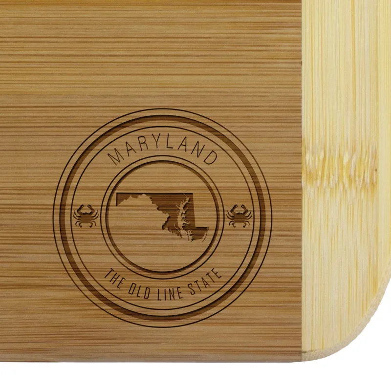 Maryland State Stamp 2-Tone 11" Cutting Board view 2