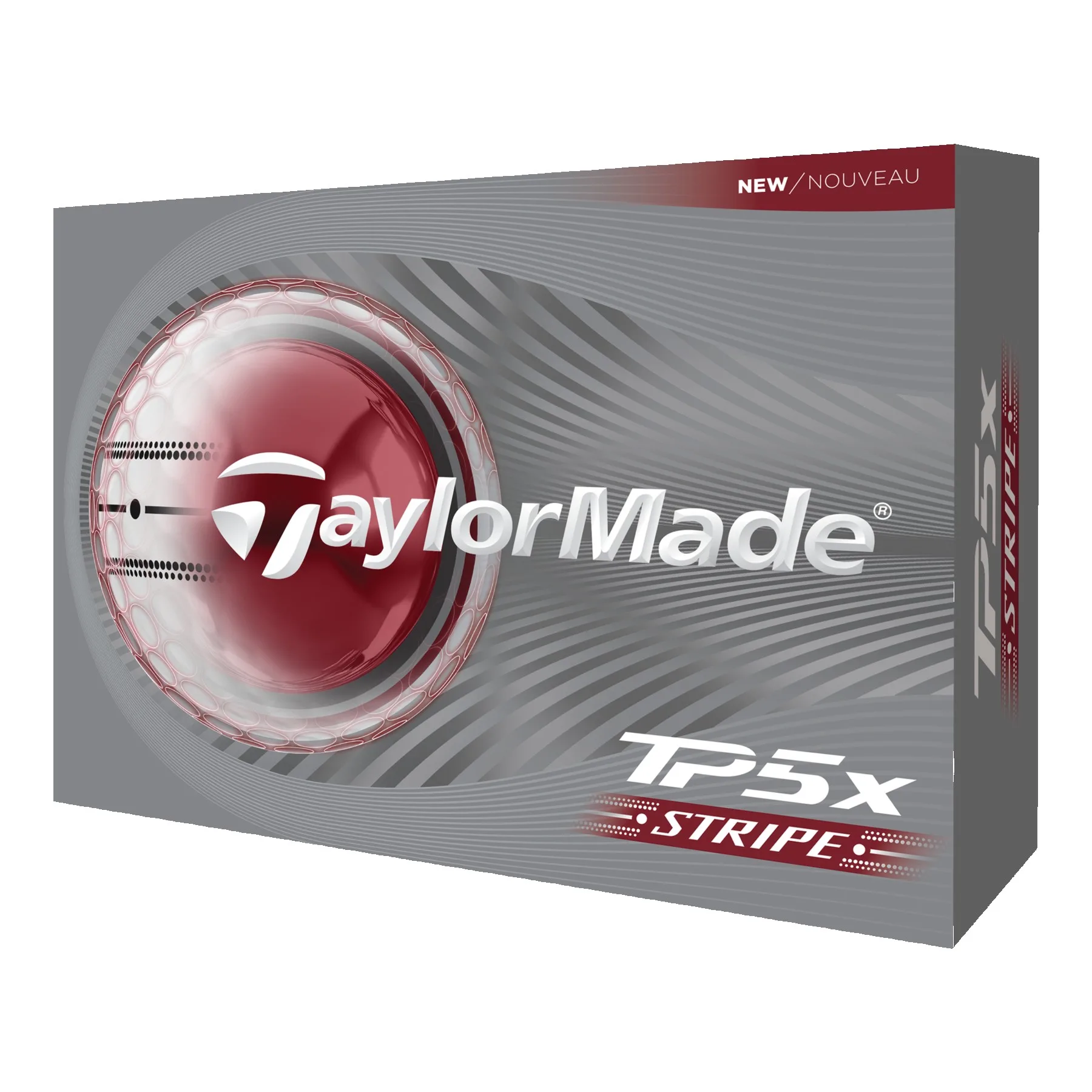 TaylorMade TP5x Stripe Golf Balls - White