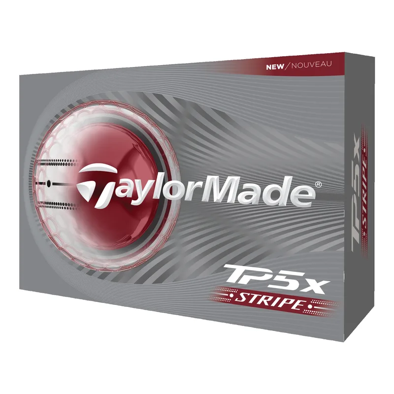 TaylorMade TP5x Stripe Golf Balls - White