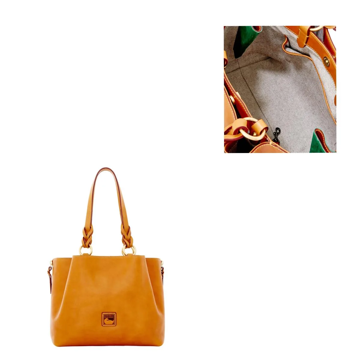 Dooney & Bourke Florentine Natural Large Zip Barlow