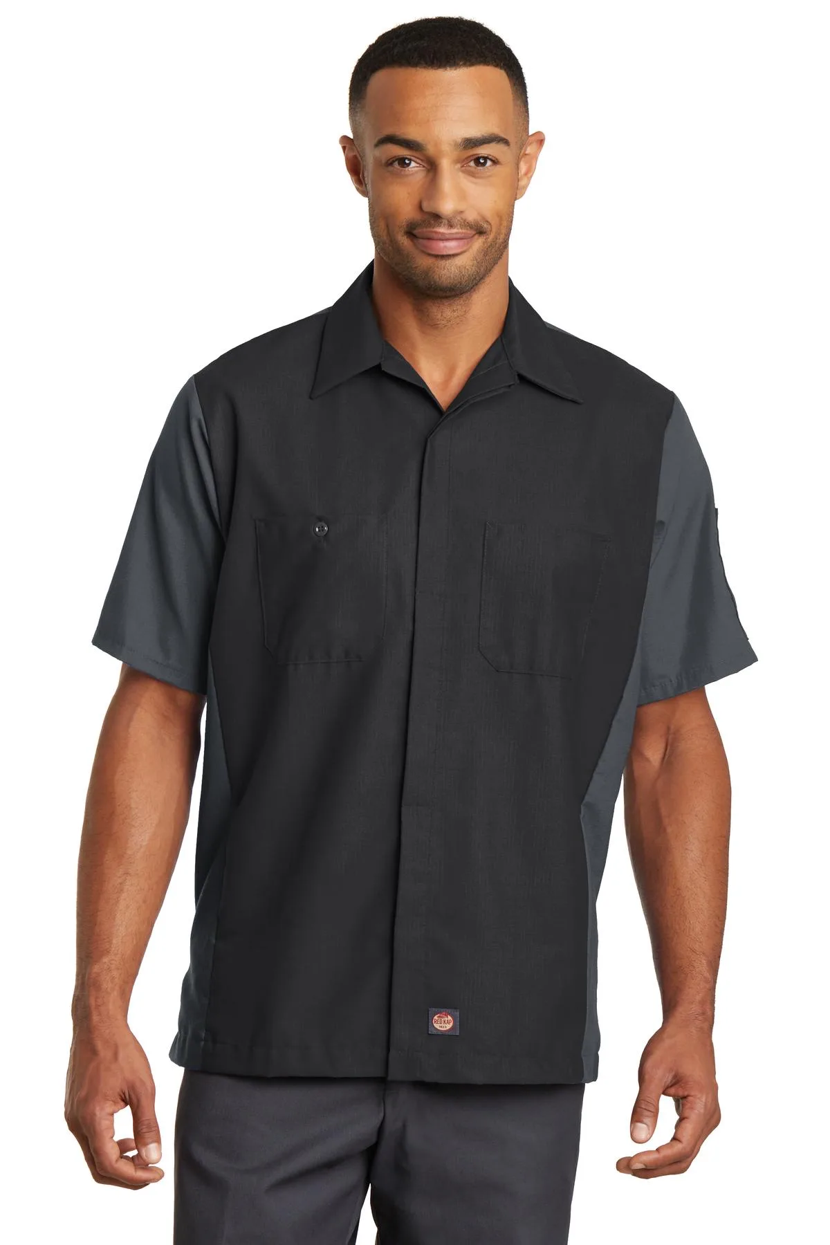 Red Kap® Short Sleeve Ripstop Crew Shirt.