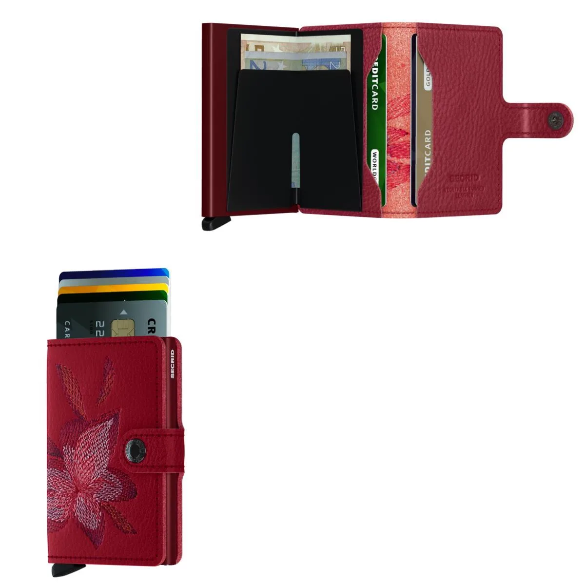 Secrid Miniwallet Stitched Magnolia Rosso