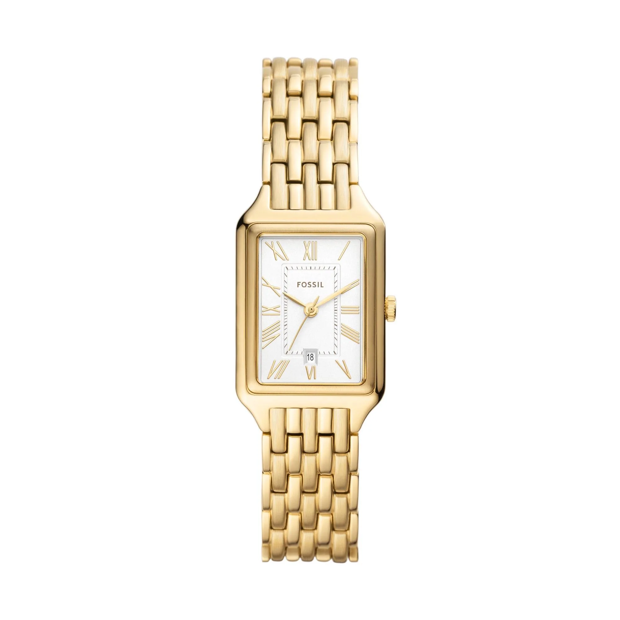 Fossil Ladies' Raquel Gold-Tone Stainless Steel Watch White Dial