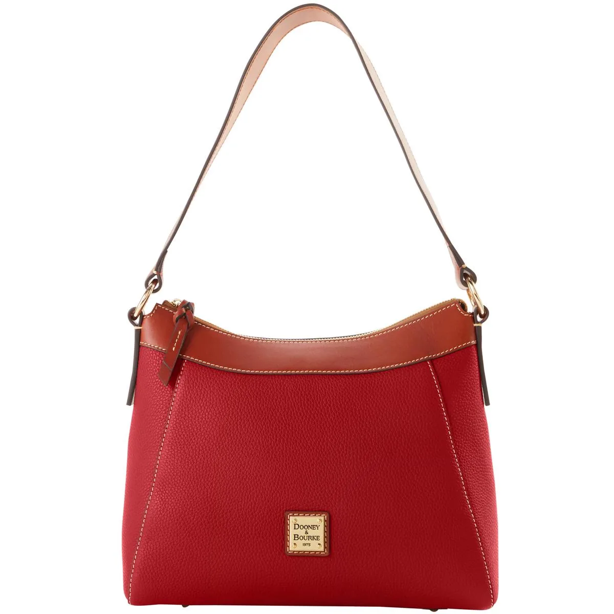 Dooney & Bourke Red Pebble Grain Large Raina Hobo