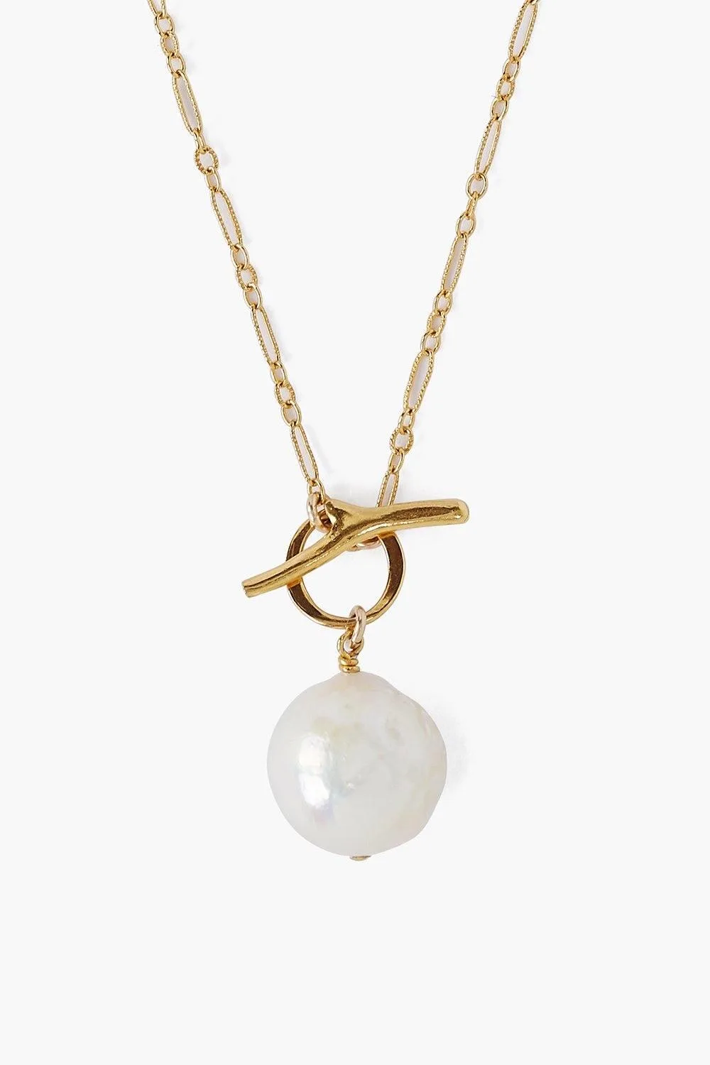 Chan Luu 18K Gold Plated w/Pearl Necklace