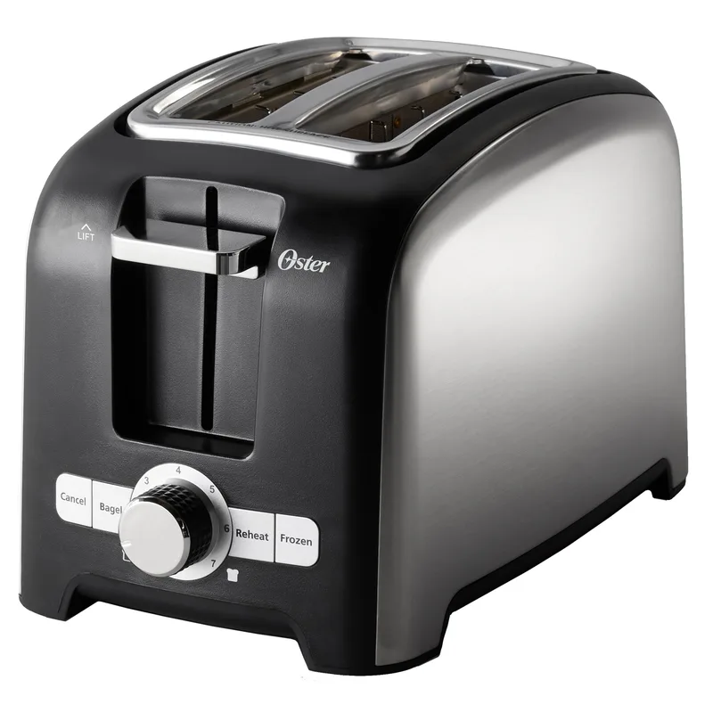 Oster® 2-Slice Toaster w/Extra-Wide Slots And 3 Functions Stainless Steel