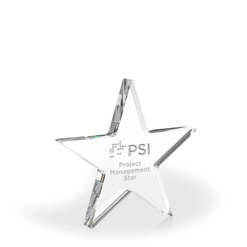 Celeste Acrylic Paperweight Award - Engraved
