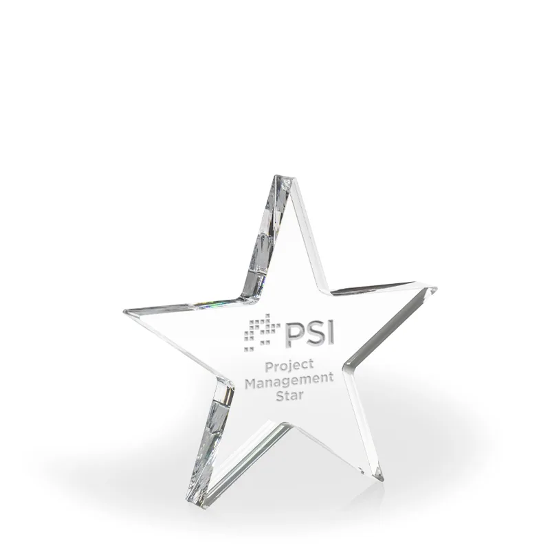 Celeste Acrylic Paperweight Award - Engraved