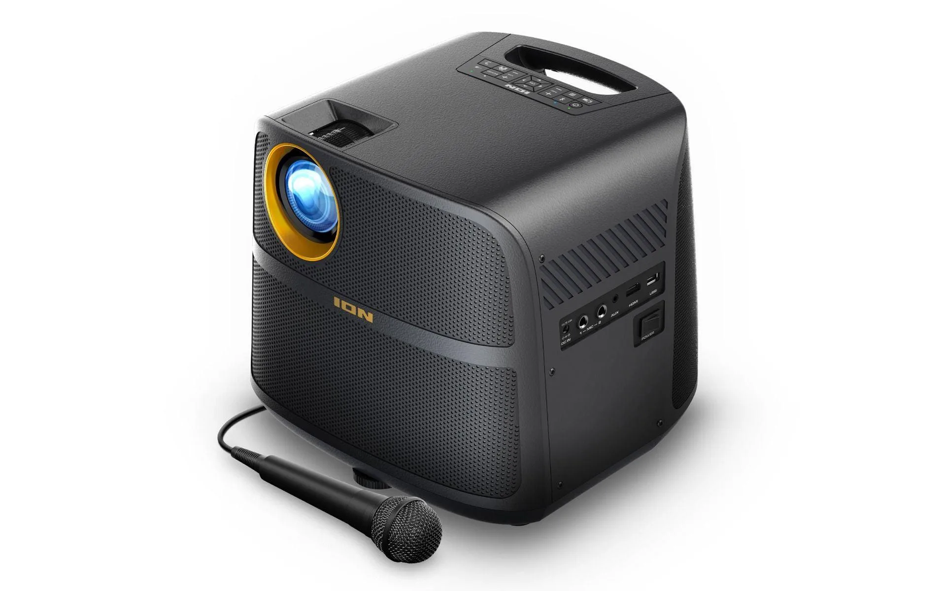 Ion Audio Projector Max 1080p HD Bluetooth Projector w/Powerful Speaker