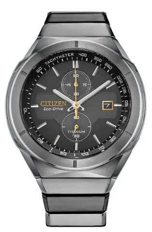 Citizen® Men's Super Titanium™ Armor Eco-Drive® Watch w/Black Dial