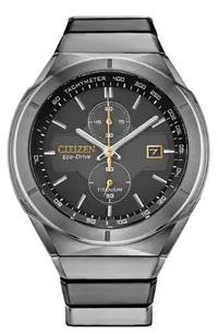 Citizen® Men's Super Titanium™ Armor Eco-Drive® Watch w/Black Dial