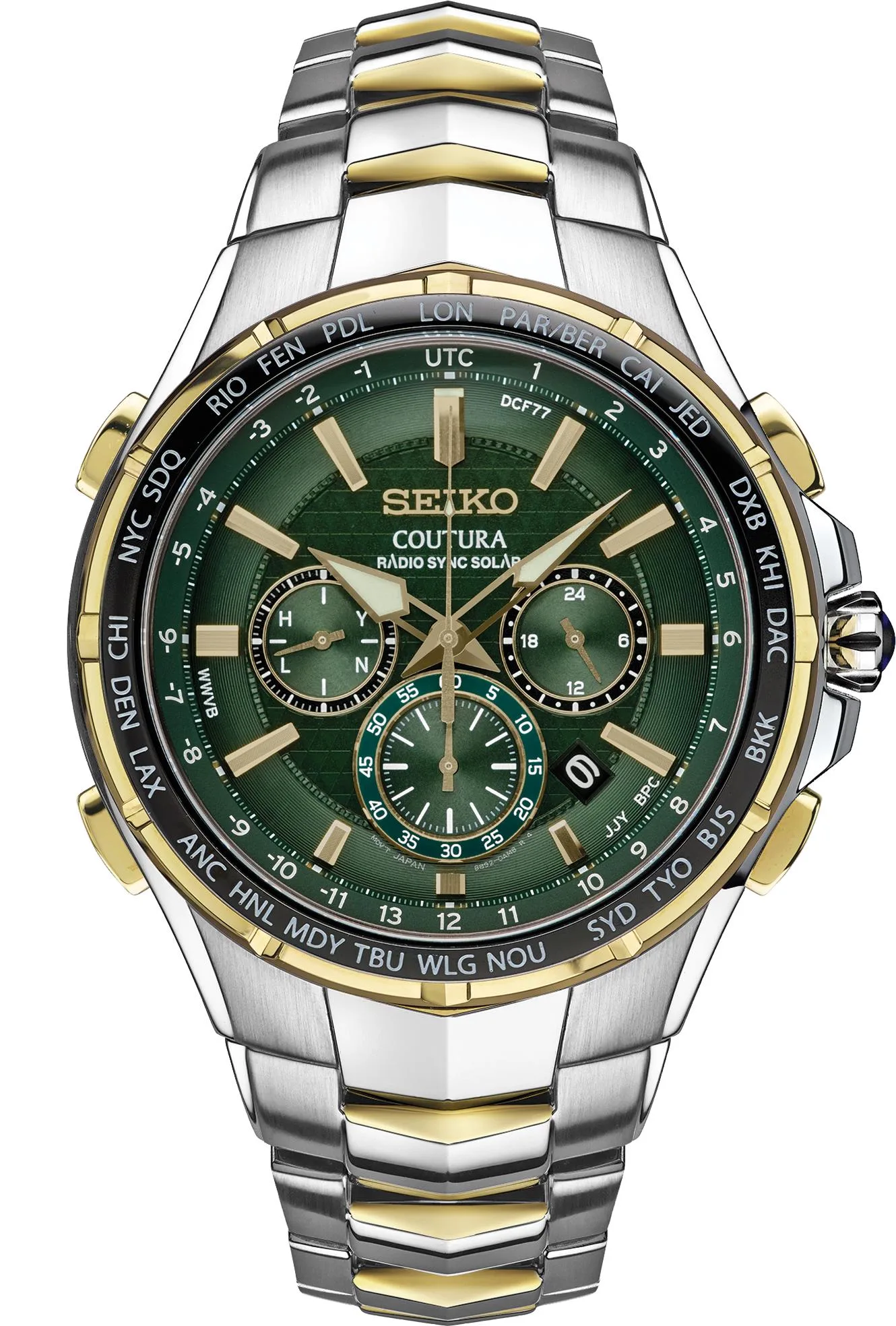 Seiko Watch Mens Coutura Tt Radio Sync Solar