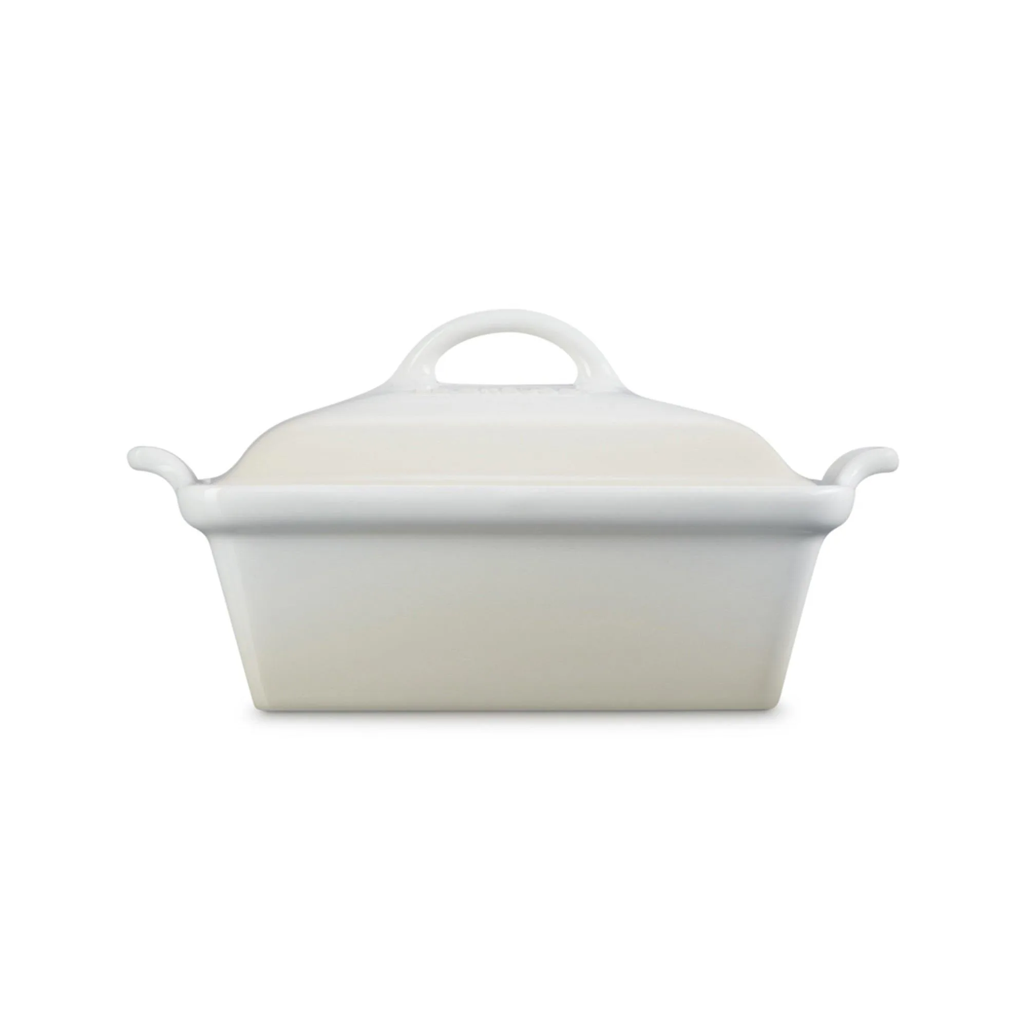 Le Creuset 2.5Qt Heritage Stoneware Covered Square Casserole Meringue