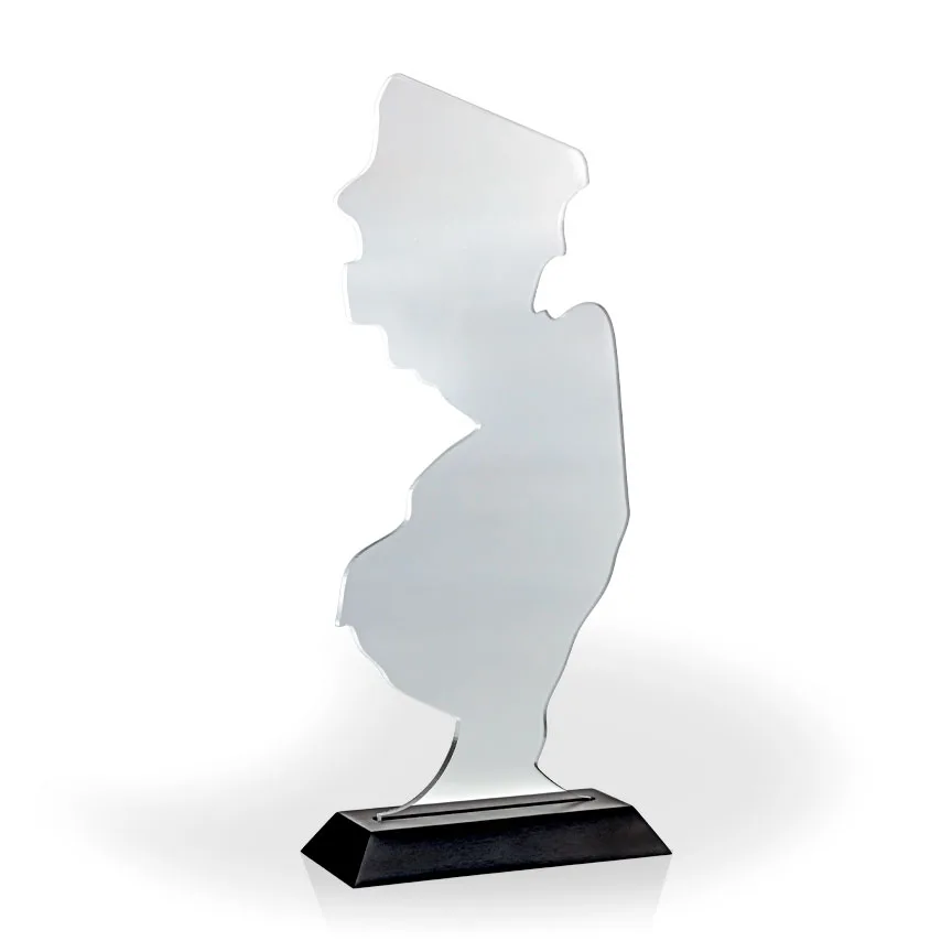 New Jersey Award with Black Wood Base - UV Print view 2