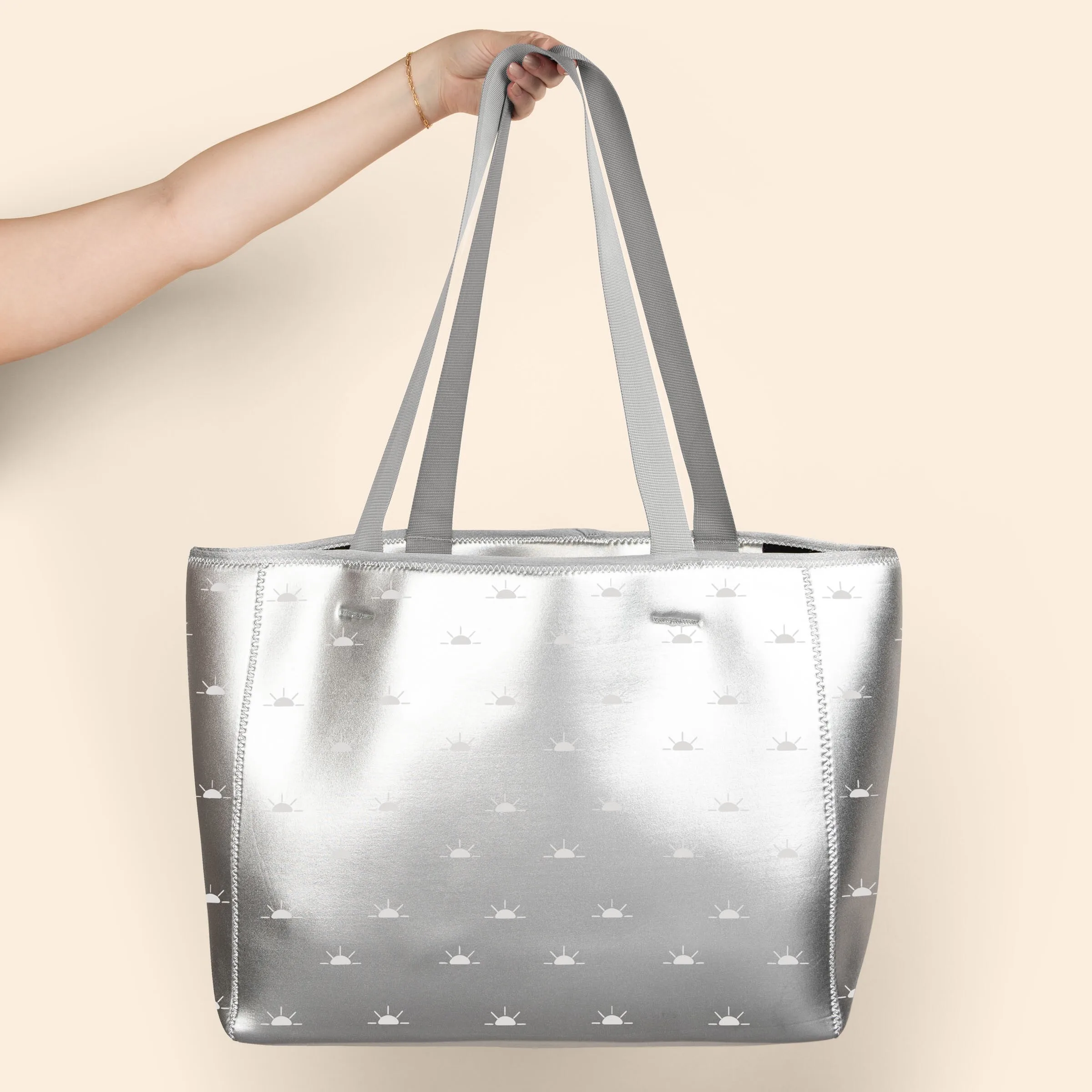 Large Metallic Neoprene All Day Tote view 2