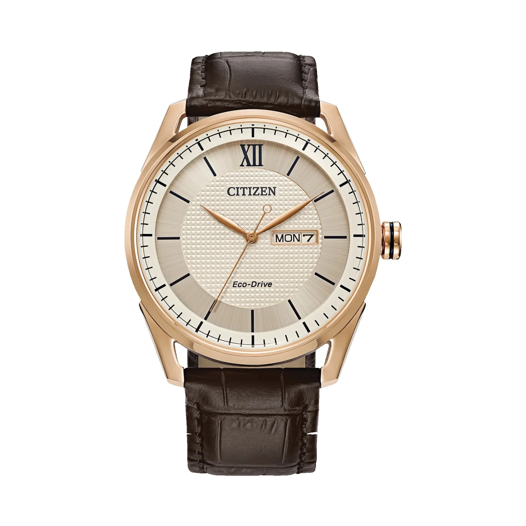 Citizen Men's Classic Brown Leather Strap Watch