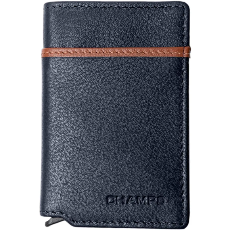Champs Luggage Navy Secure Wallet Case Size 2.75"X4"X0.5"