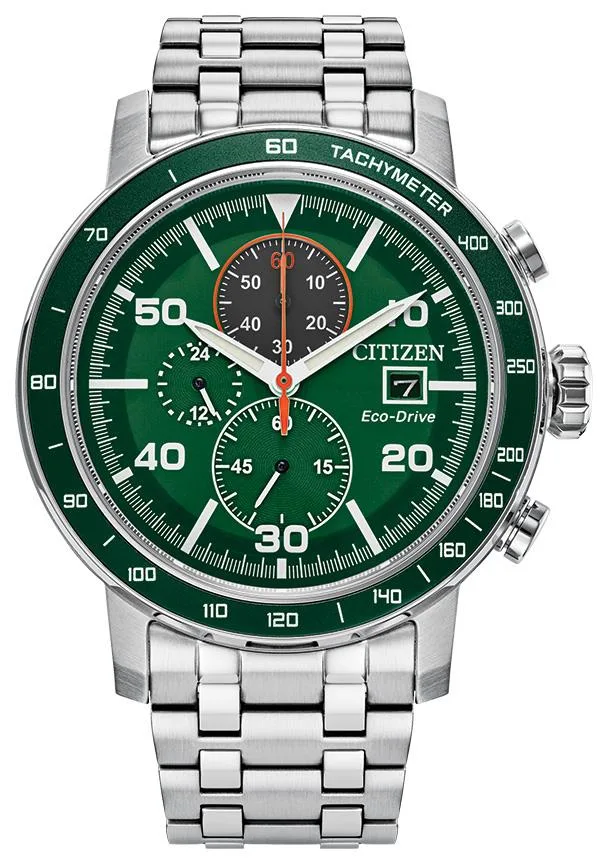 Citizen Watch Men's Weekender Stainless Steel Bracelet Watch Green Dial