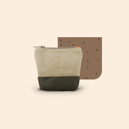 Natural Beige/Pine Green Blank Pouch with Texas Tan Liner