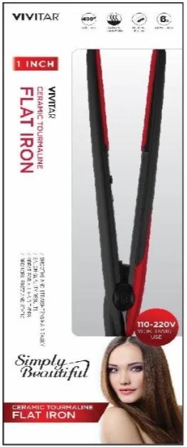 Health, Beauty & Fitness Vivitar Ceramic Tourmaline Hair Iron - Red