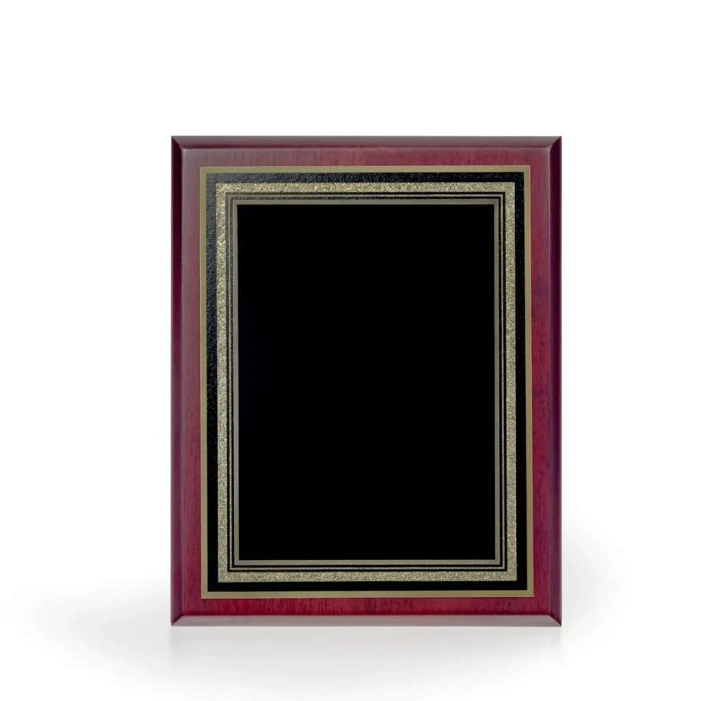 Carlos Mahogany Finish Award Plaque, view 5