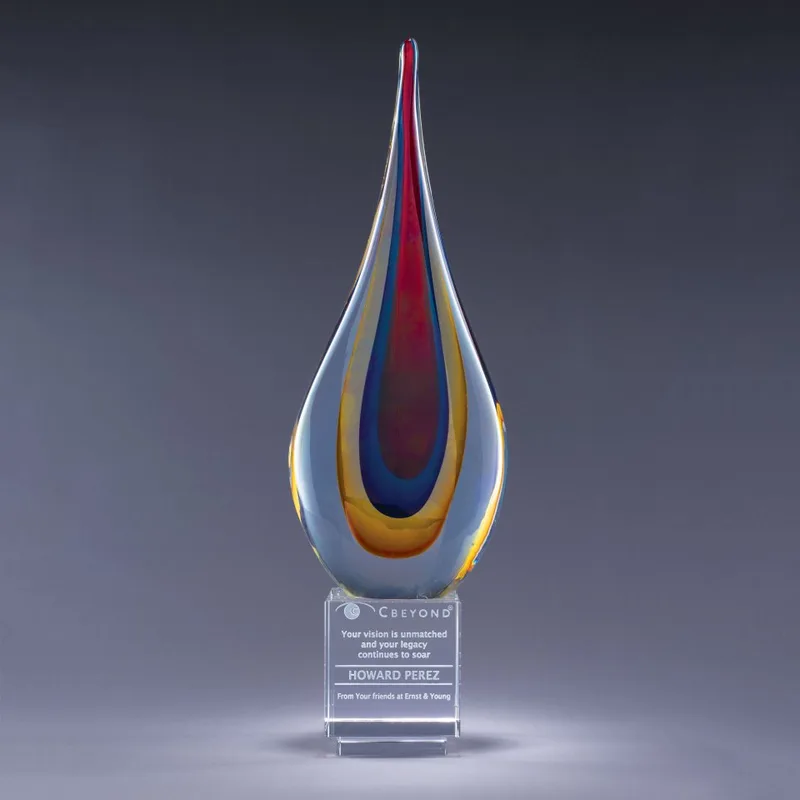 14" Torchier Crystal Award