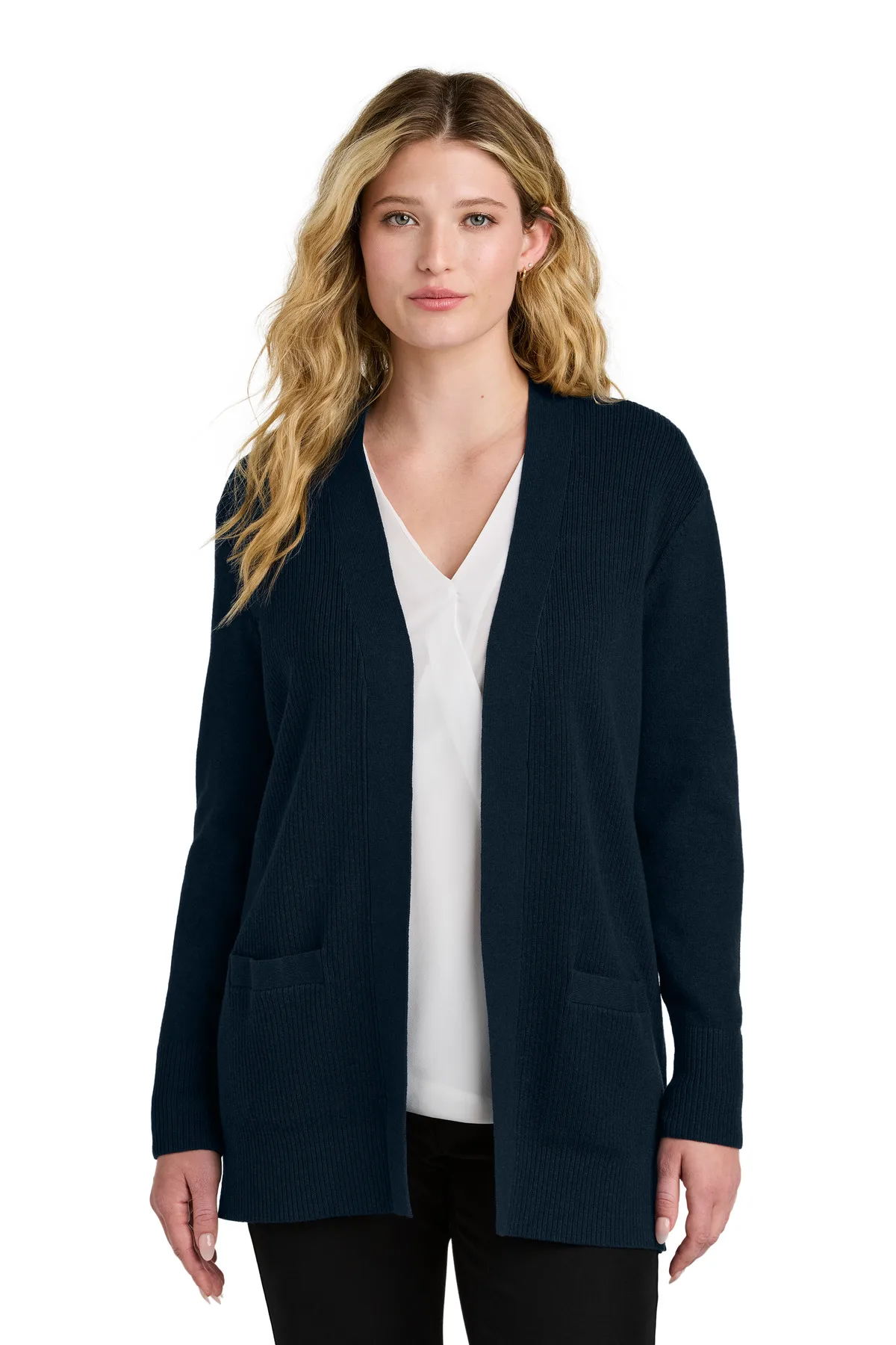 Port Authority® Women's Easy Care Open-Front Cardigan Sweater view 5