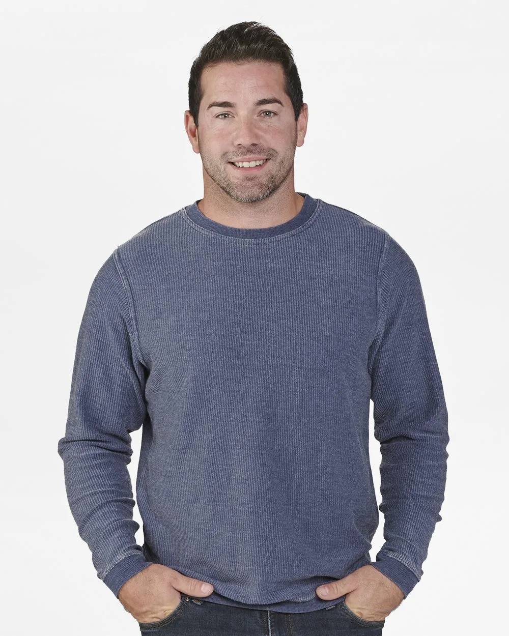 BOXERCRAFT Unisex Corded Crewneck Sweatshirt view 2