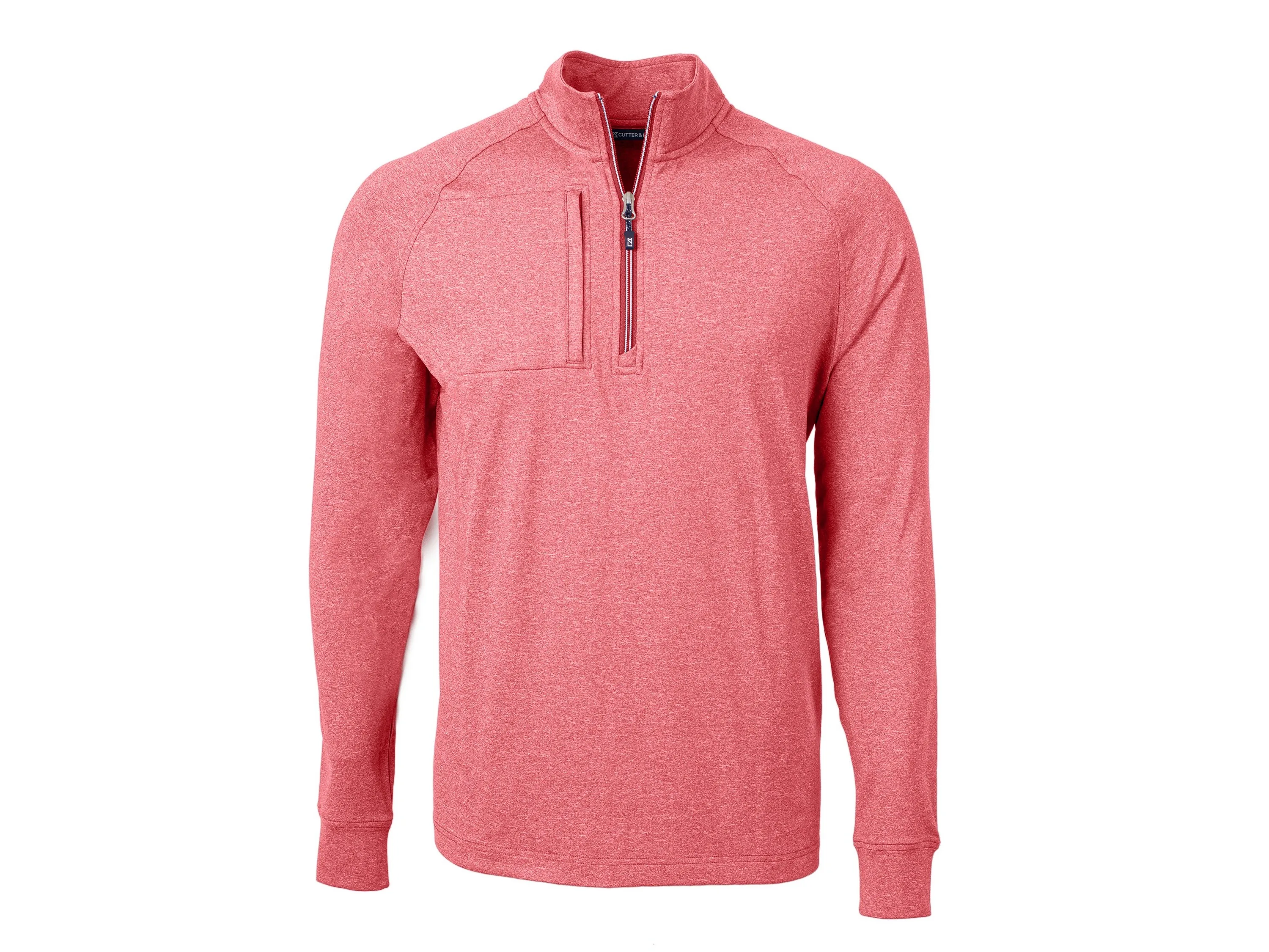 Cutter & Buck Adapt Eco Knit Heather Mens Big & Tall Quarter Zip Pullover view 5