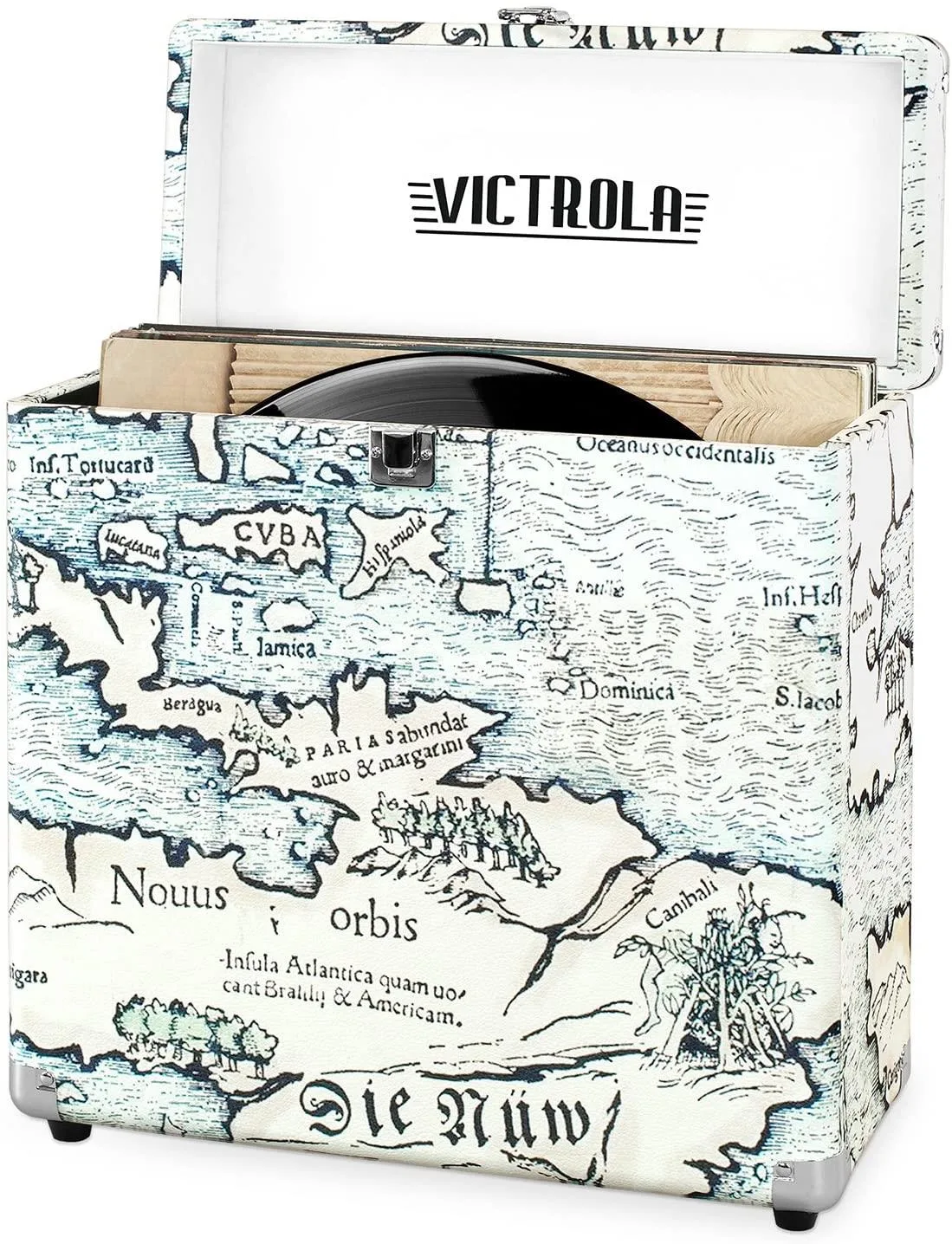 Victrola Vintage Vinyl Record Storage Carrying Case Fits All Standard Record - 33 1/3, 45 And 78 Rpm