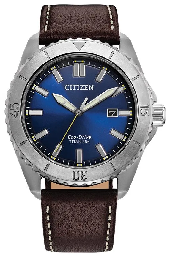 Citizen Watch Men's Brycen Super Titanium Bracelet Watch Blue Dial