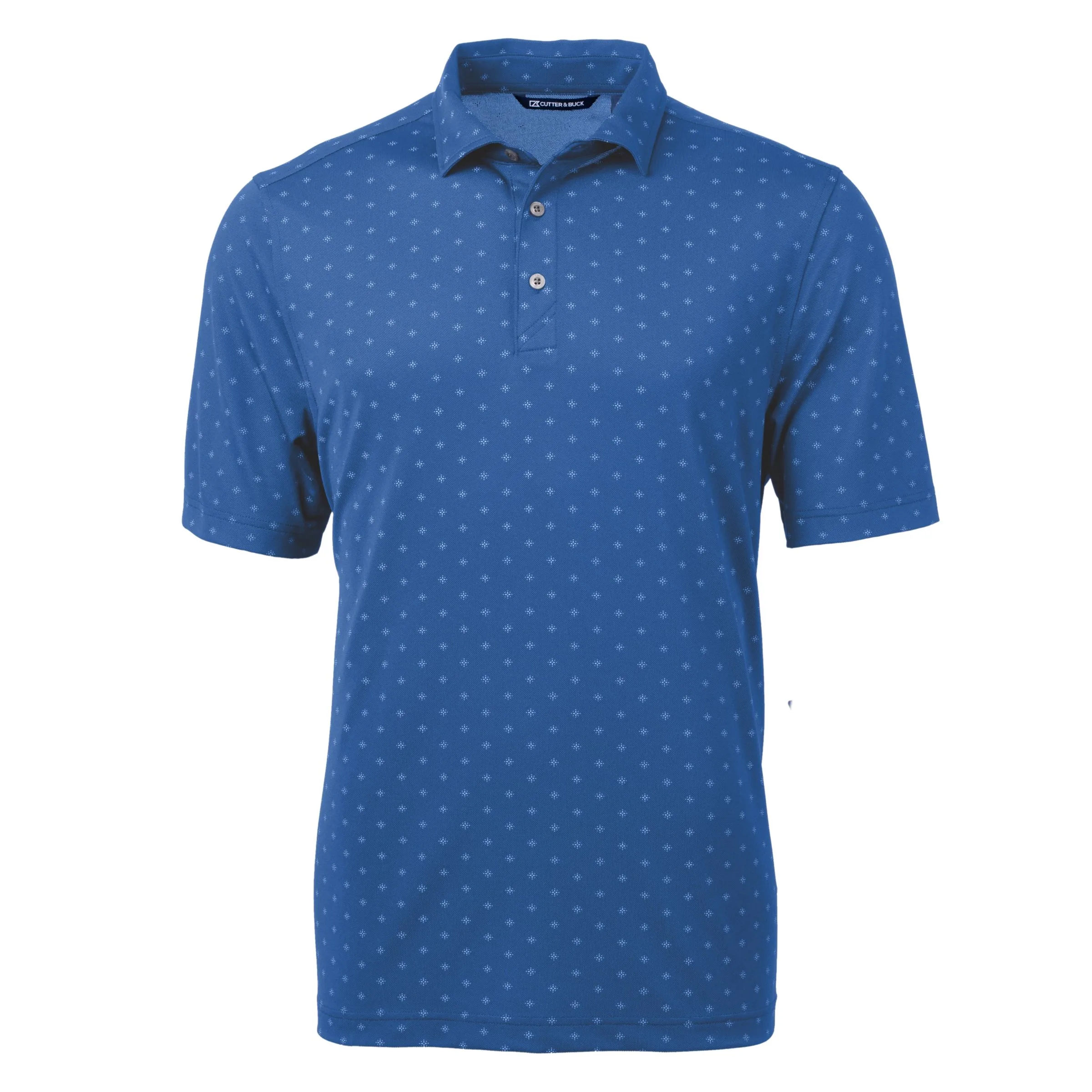 Cutter & Buck Virtue Eco Pique Tile Print Recycled Mens Polo view 2