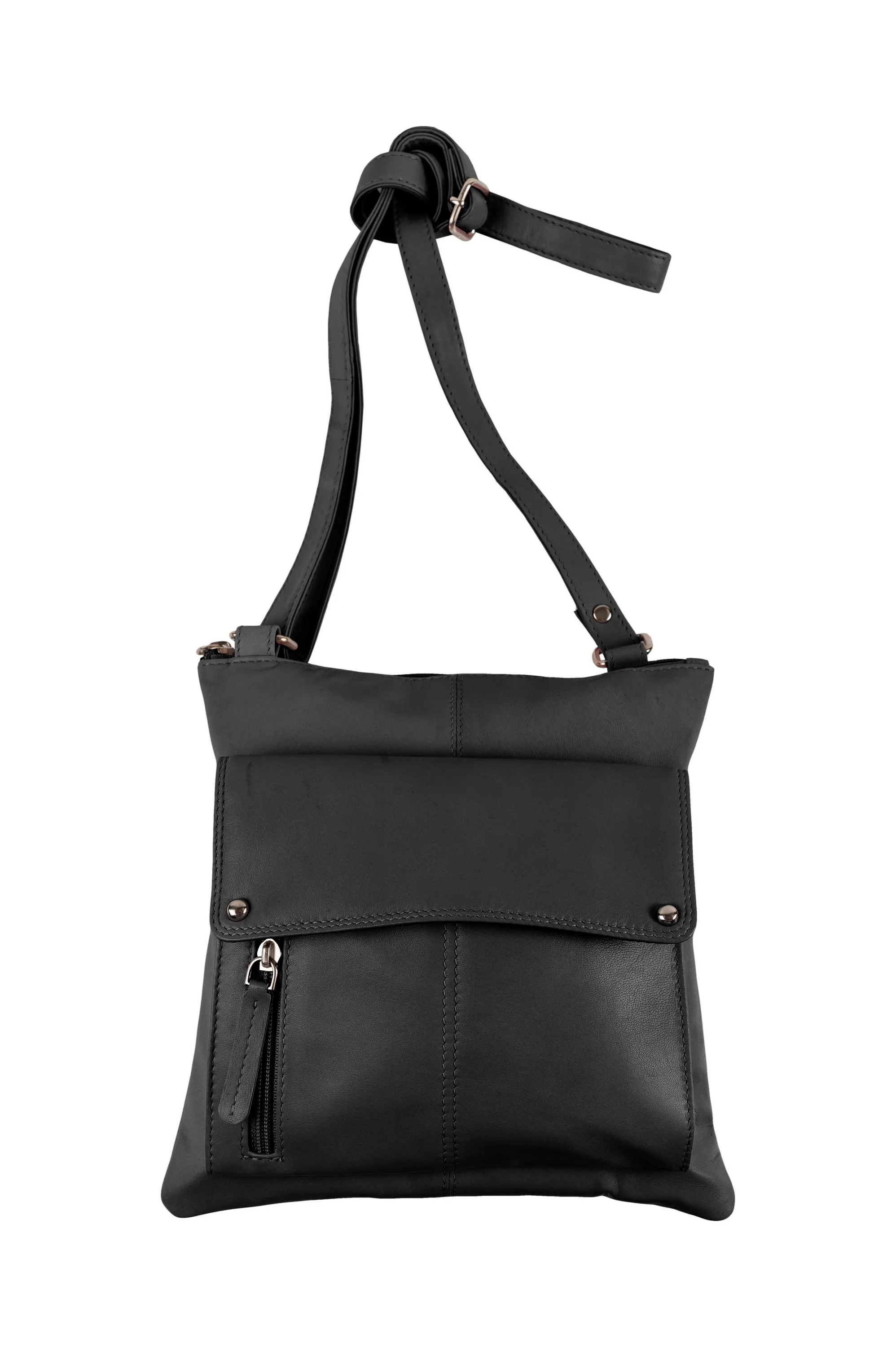 Champs Luggage Leather Rfid Organizer Crossbody Size (10"X10"X1")