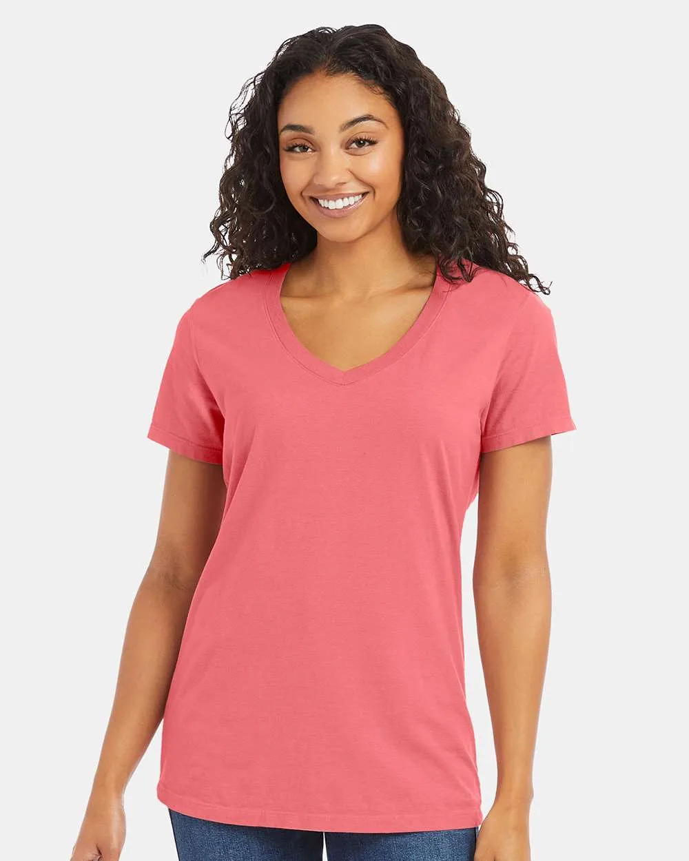ComfortWash™ by Hanes® - Garment-Dyed Women's V-Neck T-Shirt view 2