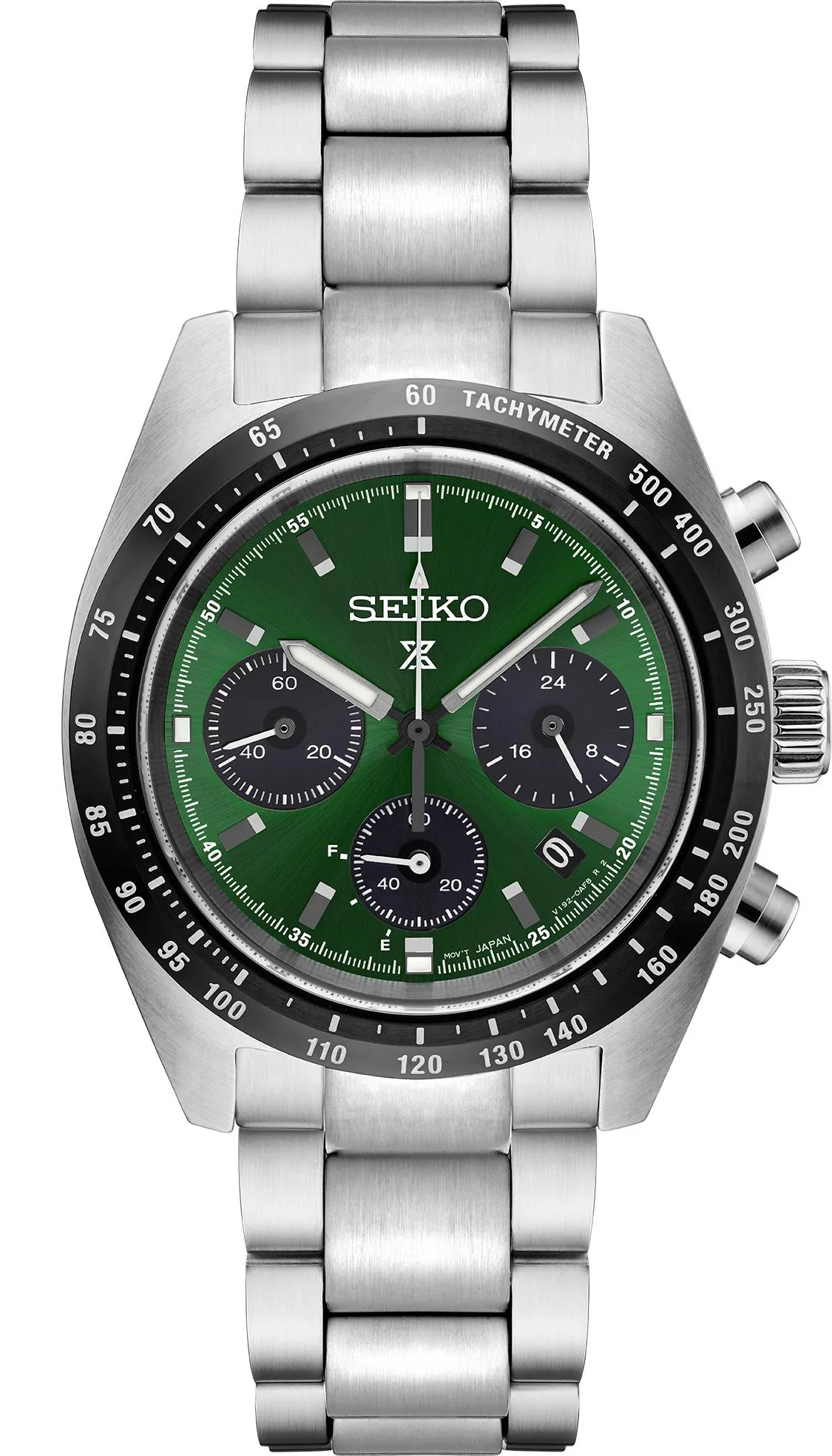 Seiko Watch Prospex Ss Solar Chronograph Green Dial