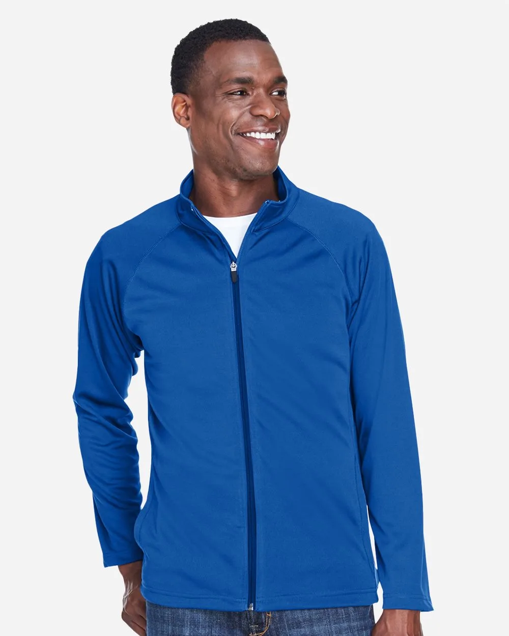 Devon and Jones® Men's Stretch Tech-Shell® Compass Full-Zip Jacket view 2